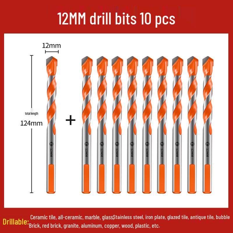 Tiangong Alloy Triangle Drill Bit for Concrete, Tile, Glass, & Cement - 6-12mm