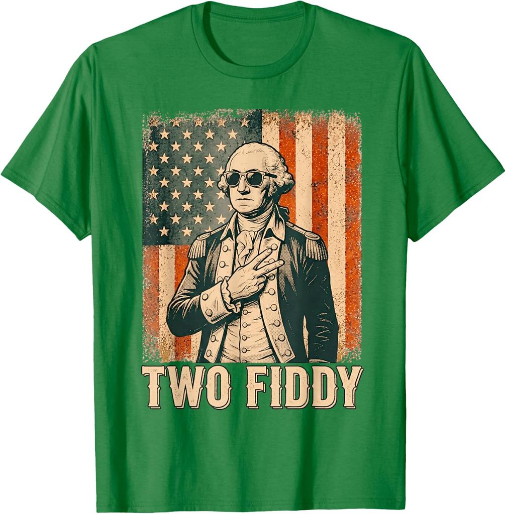 George Washington Two Fiddy 250 Anniversary Funny July 4th Unisex T-Shirt 3