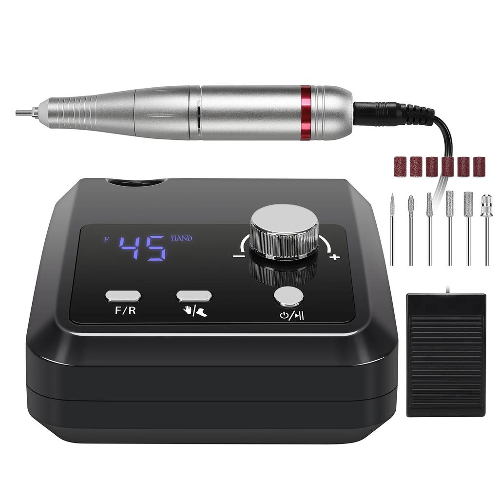 45000RPM Electric Nail Drill Machine for Nail Electric File Manicure Machine Nail Sander Portable Professional Nail Lathe Sander