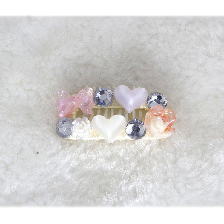 Dream Princess Rhinestone Hair Clip for Yorkshire Terrier & Maltese Puppies - Shiny Pet Accessory