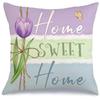 Colorful Tulip Graceful Pillow CoversLiving room sofa cushion cover, soft and comfortable, bedroom room decoration