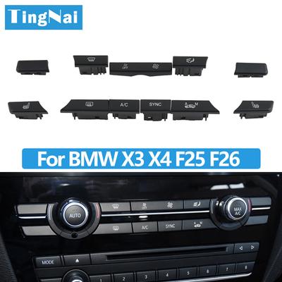 Dashboard Air Conditioning AC Button Venlitation Key Cap Repair Kit Replacement For BMW X3 F25 2014-2017 X4 F26
