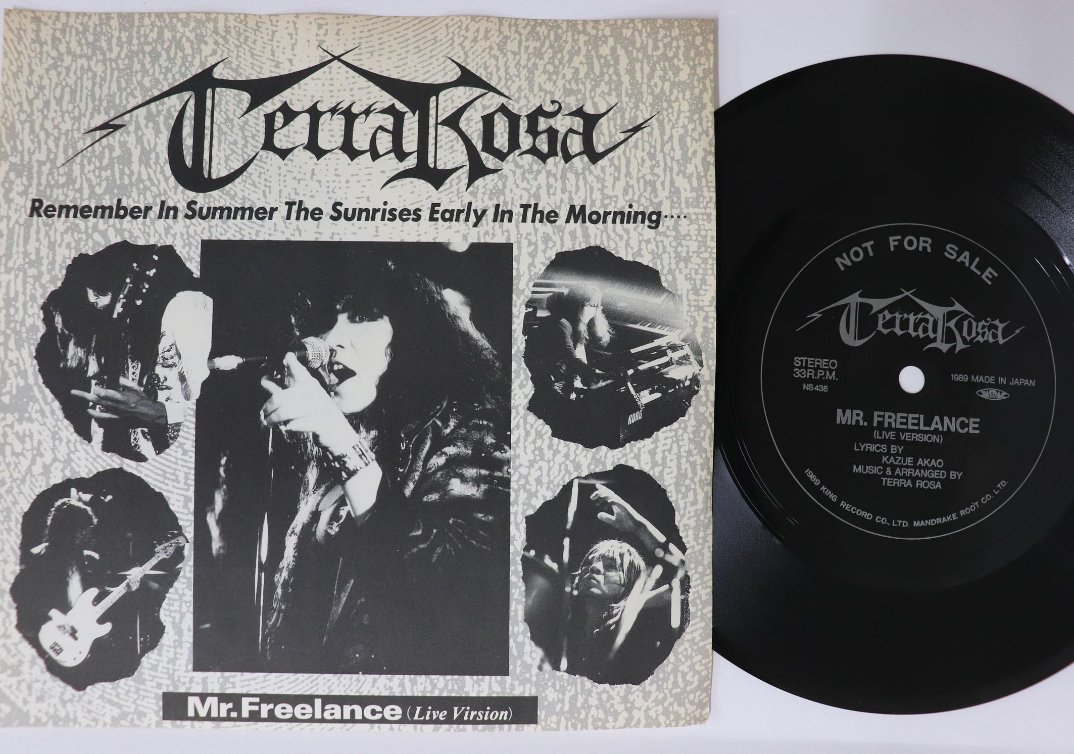 

7inch Record TERRA ROSA - Mr. Freelance NS436 KING 1989 Japan Japanese Pop/Rock Used