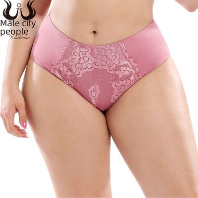 European & American Style Plus Size Women's Sexy Lace High-Waist Briefs L-5XL
