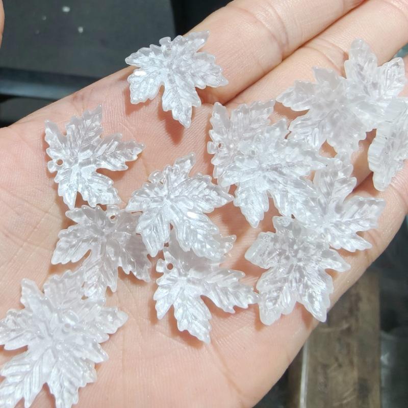 

10pcs 20MM Retro Petals Maple Leaf Glass Beads Loose Spacer Beads Charms For DIY Jewelry Making Bracelet Headwear Accessories