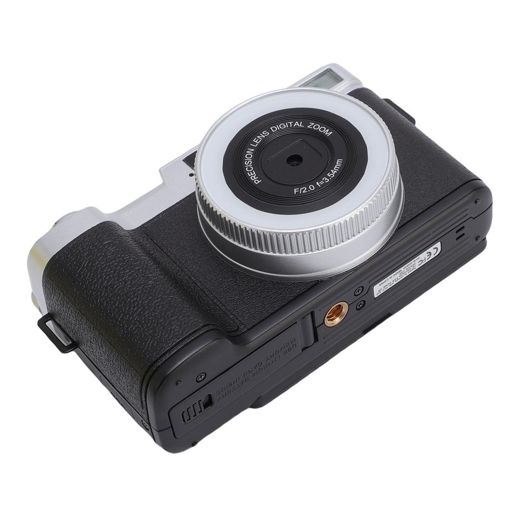 4K Digital Camera Autofocus 64MP Vlog Camera with 2.8 Inch 180 Degree   Screen Travel Camara for Photography
