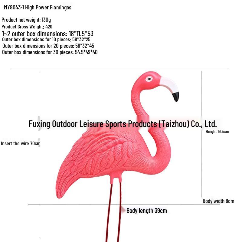 Outdoor Garden Simulation Plastic Red-crowned Crane Decor