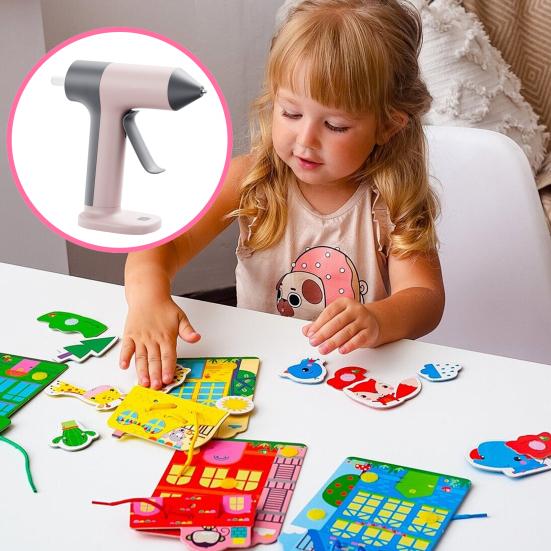 Kabelloser Heißkleberbrenner mit 30 Stück Stäben 30s Vorheizen Automatische Abschaltung