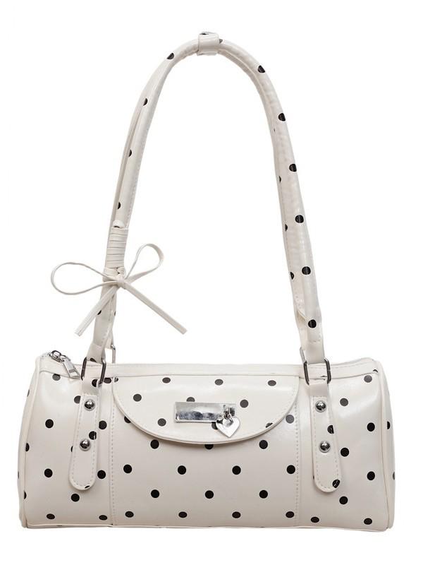 2026 Spring Korean Style Polka Dot Women's Underarm Handbag - Fashionable Single Shoulder Pillow Bag