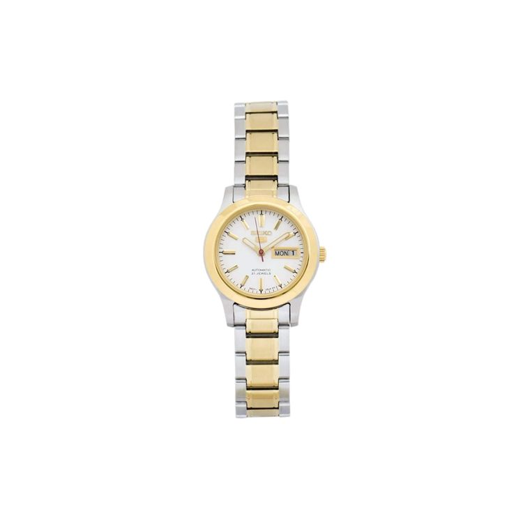 Seiko 30m Waterproof Automatic Mechanical Movement Stainless Steel Watch White Dial Women Watches SYMD90K1