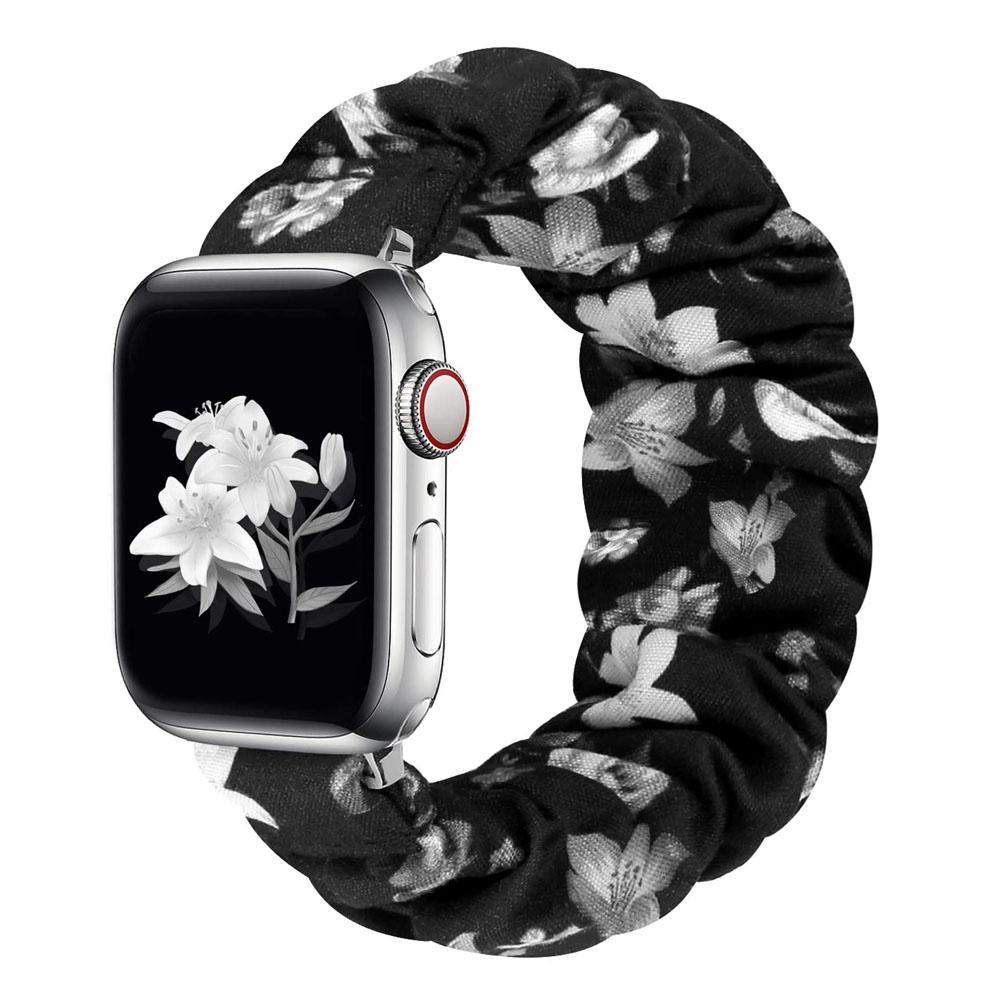 Scrunchie-Armband für Apple Watch Armband 44mm 40mm 41mm 45mm 38 42mm 49mm Elastisches Nylon-Armband iWatch Serie 3 6 se 7 8 9 ultra 2