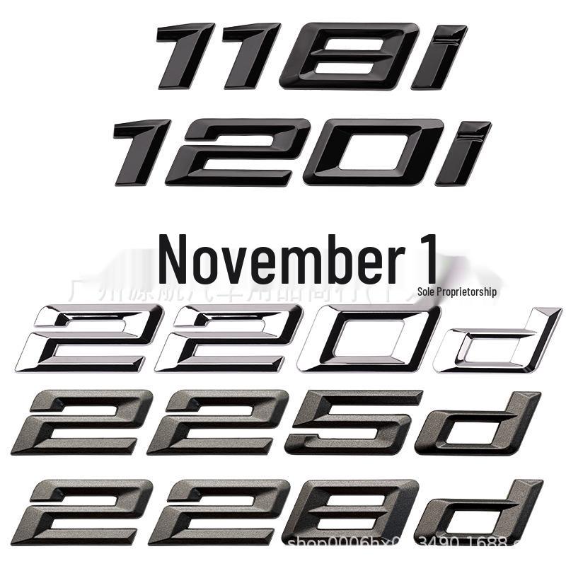 BMW Car Logo Sticker for 220i, 240d, 218i, 125d, 130d (2021-2022 Models)