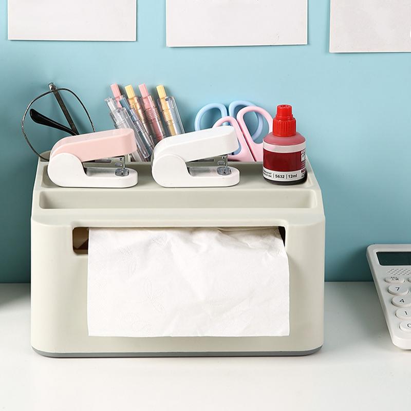 Cutie de șervețele Suport pentru șervețele Depozitare telecomandă Organizator de birou Multifuncțional Recipient pentru diverse Depozitare Acasă
