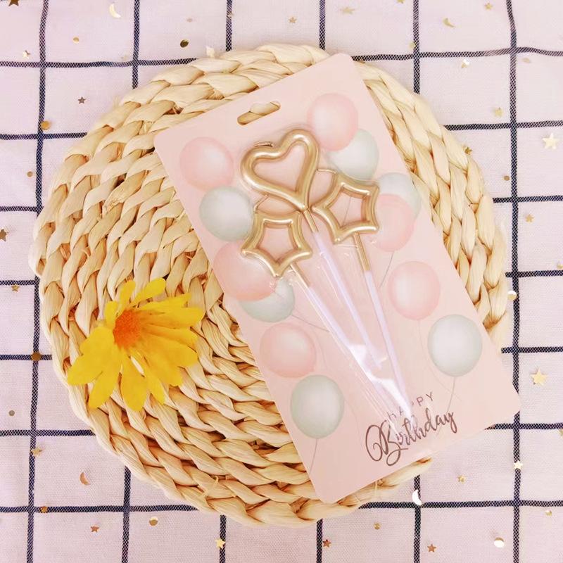 Children's birthday candle personality creative hollow star candle bakery birthday supplies cake candle