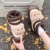 New 2025 Autumn and Winter Cute Bear New Cotton Shoes Velvet Warm Bread Shoes Home Non-slip Cotton Slippers