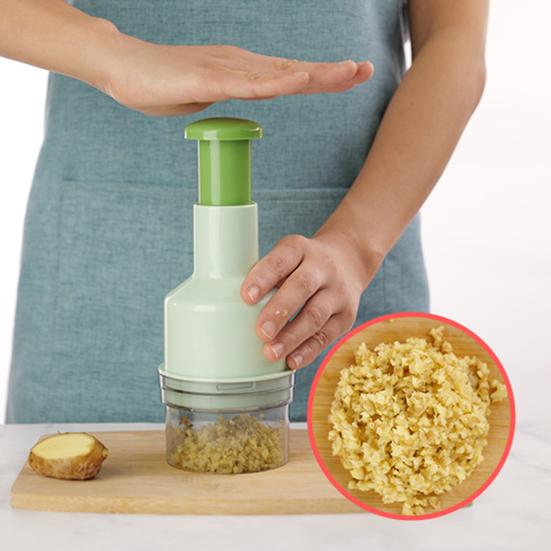 Garlic Pounder Sharp Blade Multifunctional Manual Rotation Grinding Manual Onion Chopper Garlic Crusher Kitchen Gadget