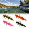 48PCS 2.95inch Fishing Worm Lures Soft Bass Baits Hellgrammite Fishing Lures  Bass Fishing