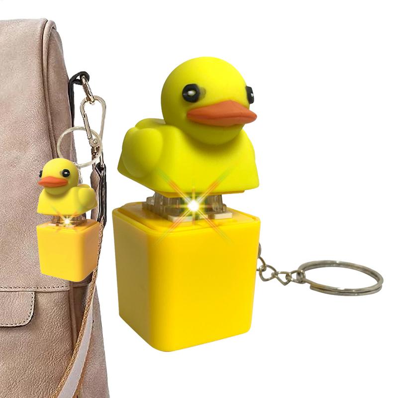 Duck Quacking Keyboard Button Toy Keychain Bag Pendant Sensory Toys Squeeze Anti Stress Relief Squishy Kids Birthday Gifts