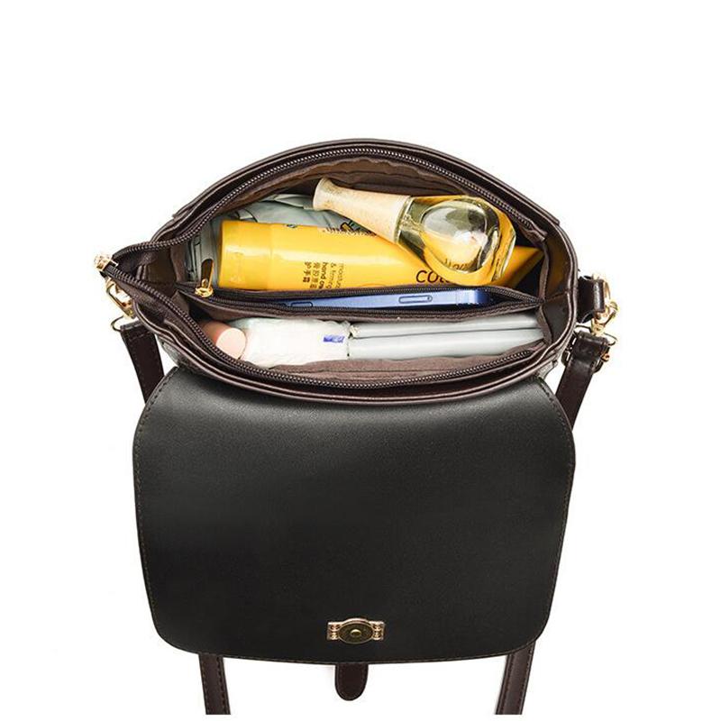 Fashion Bucket Bag Women Luxury Designer Shoulder Crossbody Bag Ladies Small Handbag Retro PU Leather