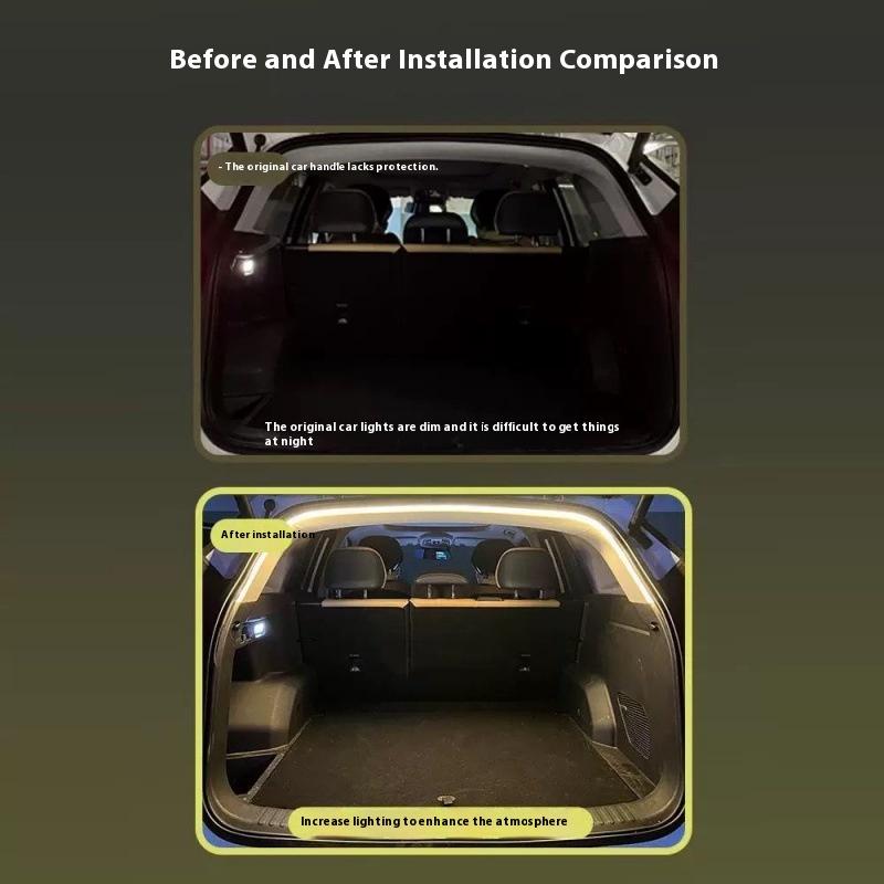 1 Set Ultra-Bright Car Trunk Led Car Interior Decorative Lamp Strip Sensor Tail Box Light Strip Automatic Atmosphere Light