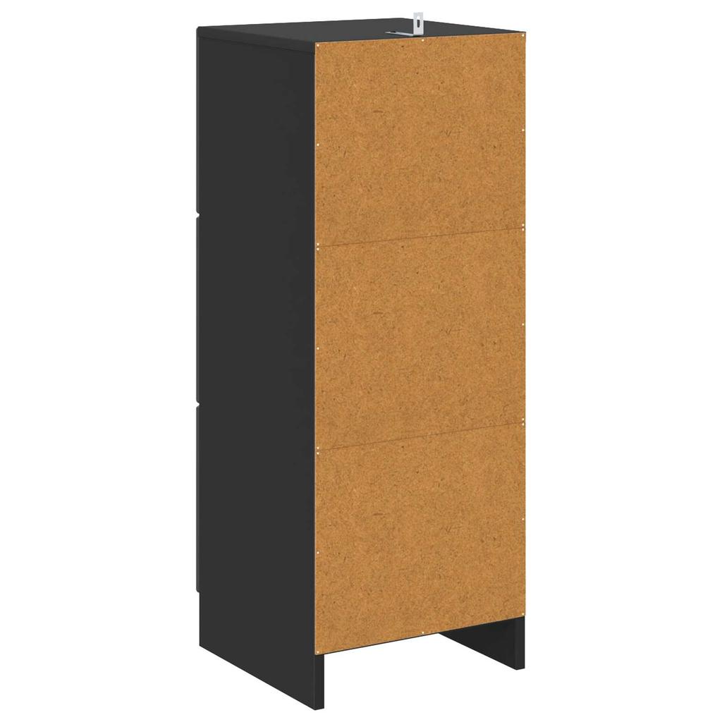 Drawer Cabinet Black 33 x 34.5 x 87 cm Particleboard