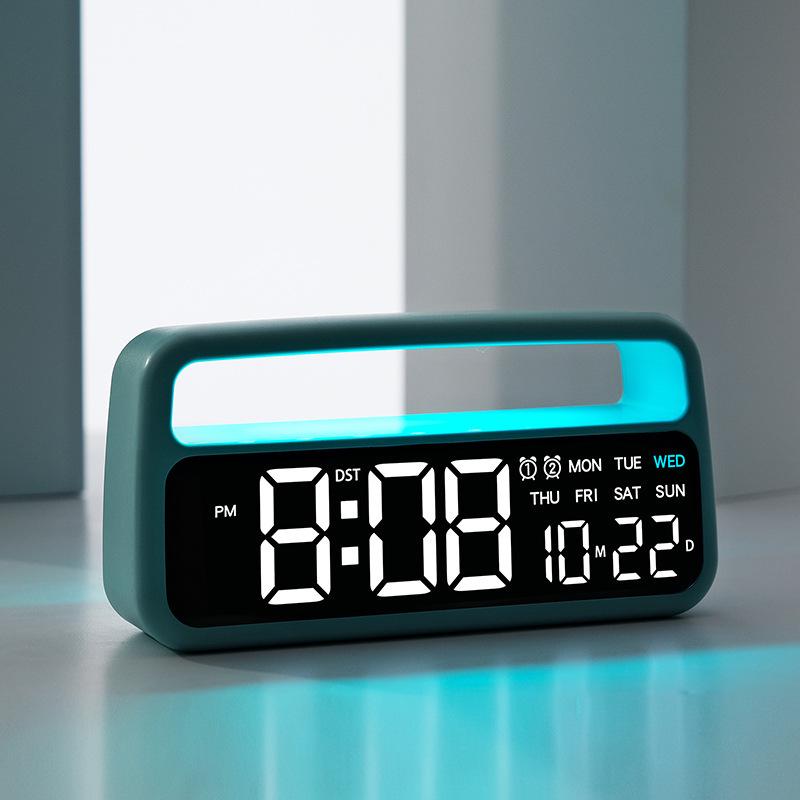 Multifunctional LED Ambient Light Bedside Alarm Clock 6655