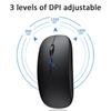 Schlanke kabellose Maus, 2,4 GHz, optische Mäuse, 1600 DPI, Gamer-Büro, leise Maus, ergonomisches Design, Mäuse mit USB-Empfänger für PC und Laptop