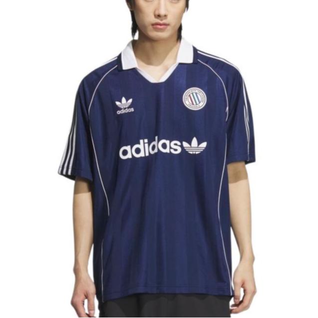 Adidas Originals Short Sleeve Deep Indigo Football Shirt Men Tops KC0127