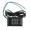 DC 4-28V Voltmeter Thermometer Voltage and Temperature Real Time Monitoring LED Digital Display with NTC Probe Cable -50-125℃