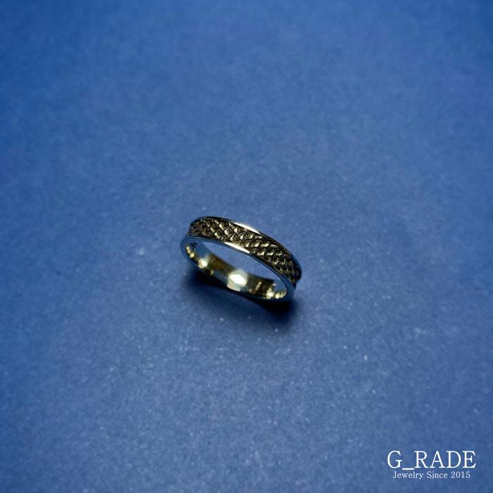 G_Rade Pattern Logo Layered Ring No.3 (A Type)
