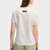 Fila Original Casual Versatile Knitted Short Sleeve T-Shirt Women Tops Cloud-Mushroom-White F11W519103FWT