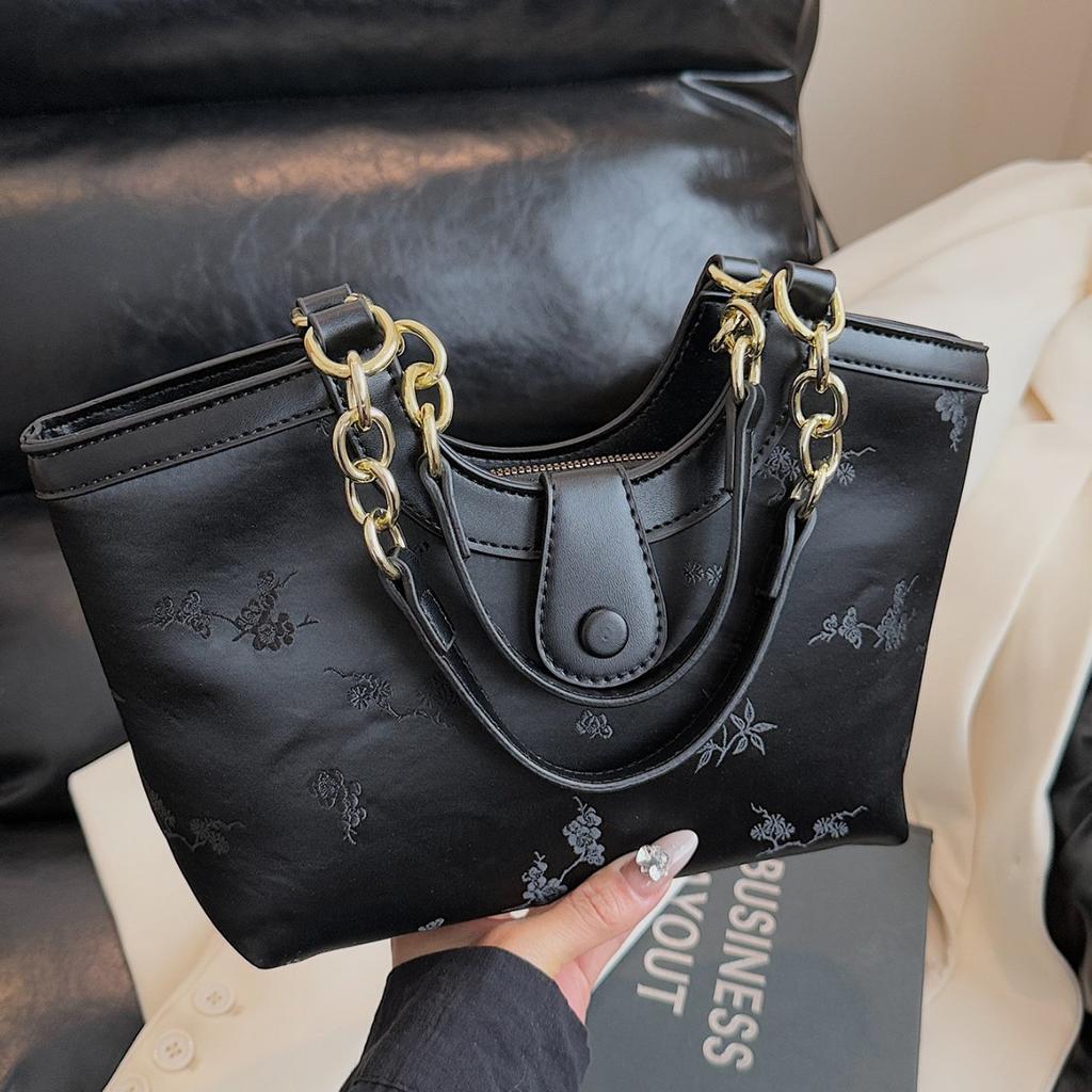 2025 new printing fashion retro versatile simple atmosphere large capacity women messenger bag tote bag handbag