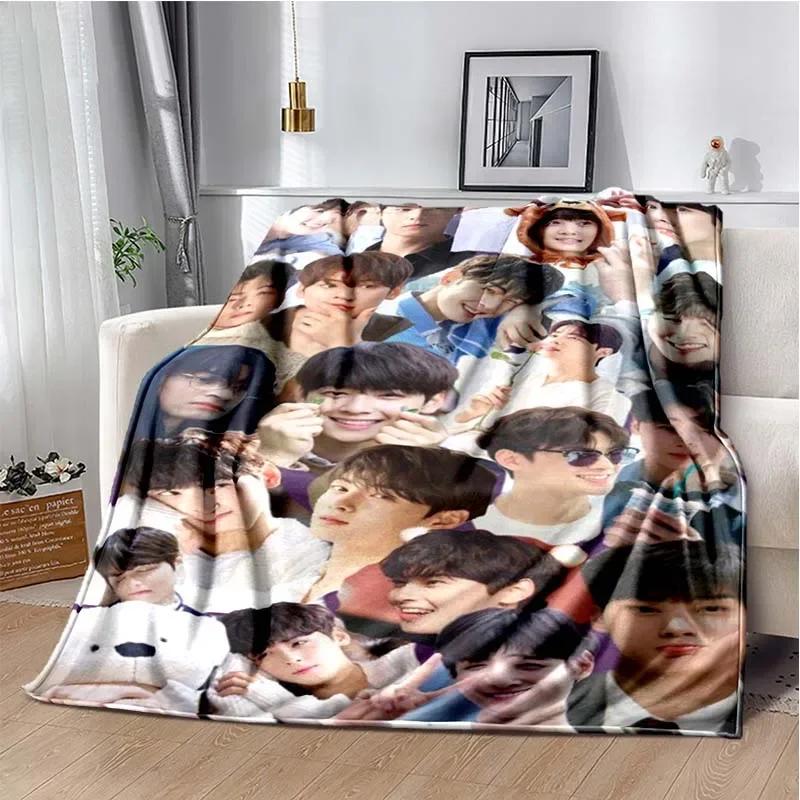 True Beauty Hwang in Youp Cha EunWoo Printed Blanket Leisure Sofa Blanket Home Office Air Conditioning Soft Leisure Customizable