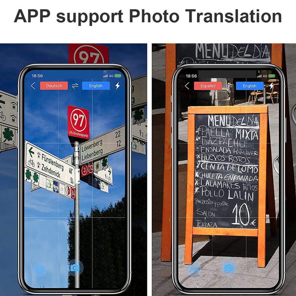 T10 Smart Translator AI Instant Translator Two  Way Translation Smart Translator  Black