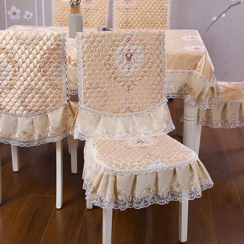 4 Pcs High-quality Dining Table Chair Cover Plants Flowers Tablecloth Chair Cushion Household Non Slip Dining Seat Cover Universal Type Mat