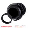 65mm/2.5'' Black Motorcycle Air Filter Pod Rubber Adapter High Cold Universal 1x