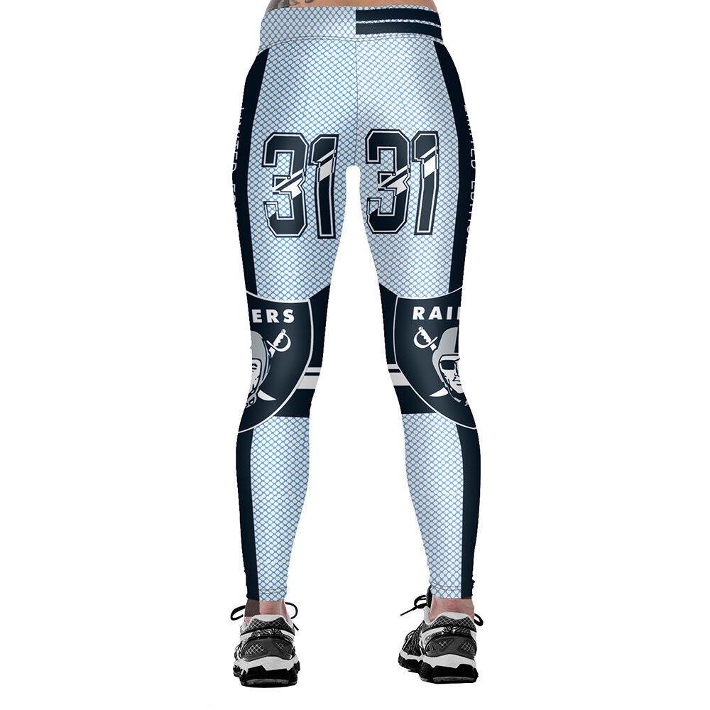 Fitness Women Leggings Team Oakland Raiders Sport 3d Yoga Pants Gym Run Training