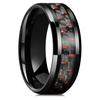 Fashio Männer Ringe Schwarz Titan Edelstahl Ringe Für Männer Frauen Ziegel Muster Finish Abgeschrägte Kante Ehering Party Schmuck