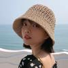 Summer Hollow Bucket Hat Women's Breathable Hat Thin Anti-ultraviolet Sun Hat Fashion Basin Hat Bucket Advanced Sense