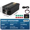 VEVOR Pure Sine Wave Inverter, 3000 Watt, DC 24V To AC 230V Power Inverter Car Inverter, with USB Port LCD Display Remote Controller and EU Outlets