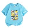 Kids Boys Girls Cute Yellow Puppy Graphic T Shirt 100% Cotton Short Sleeve O-neck Casual Cartoon Pattern Tee Tops for Children Daily Wear Party Gift