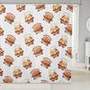 Koi Fish Shower Curtain Japanese Style Bath Curtain Boys Girls Ocean Marine Lotus Leaf Bathroom Shower Curtain Set Waterproof