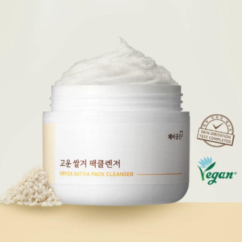 Chaebi Gonggan Fine Rice Bran Pack Cleanser 45g – Smoothing & Brightening Wash-Off Facial Cleanser