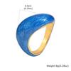 Onregelmatige Geometrische Kleurrijke Emaille Ring voor Vrouwen Gepersonaliseerde Roestvrijstalen Ring Hoge Kwaliteit Creatieve Vinger Sieraden