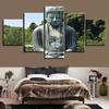 Art Canvas Home Decoration Prints Poster Modular Wall 5 Panel Figure Of The Buddha For Living Room Frame Pictures Painting No Frame