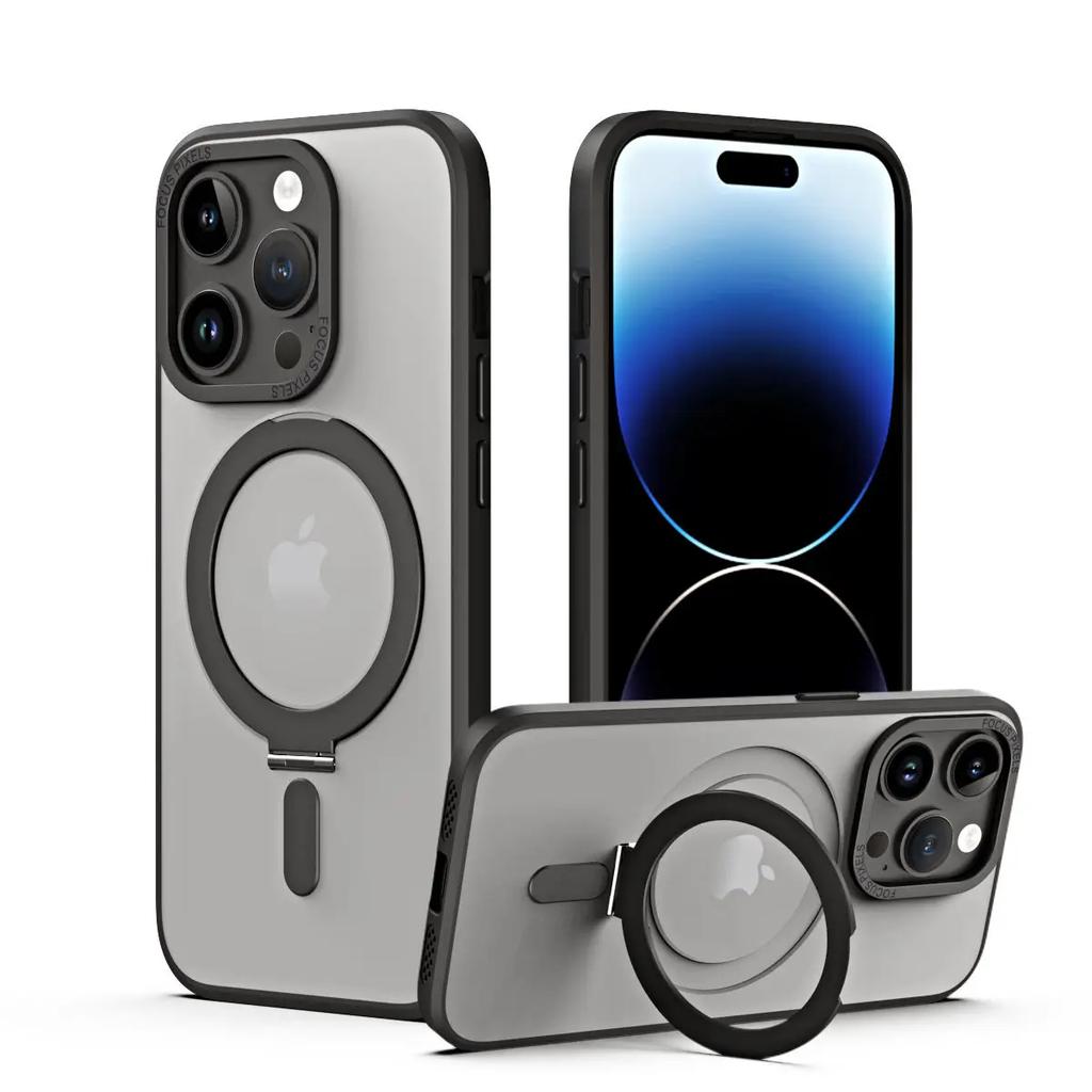for iPhone 14 13 12 11 Pro Max Case with Magnetic Invisible Stand Compatible with MagSafe Military Drop Protection Phone Cover