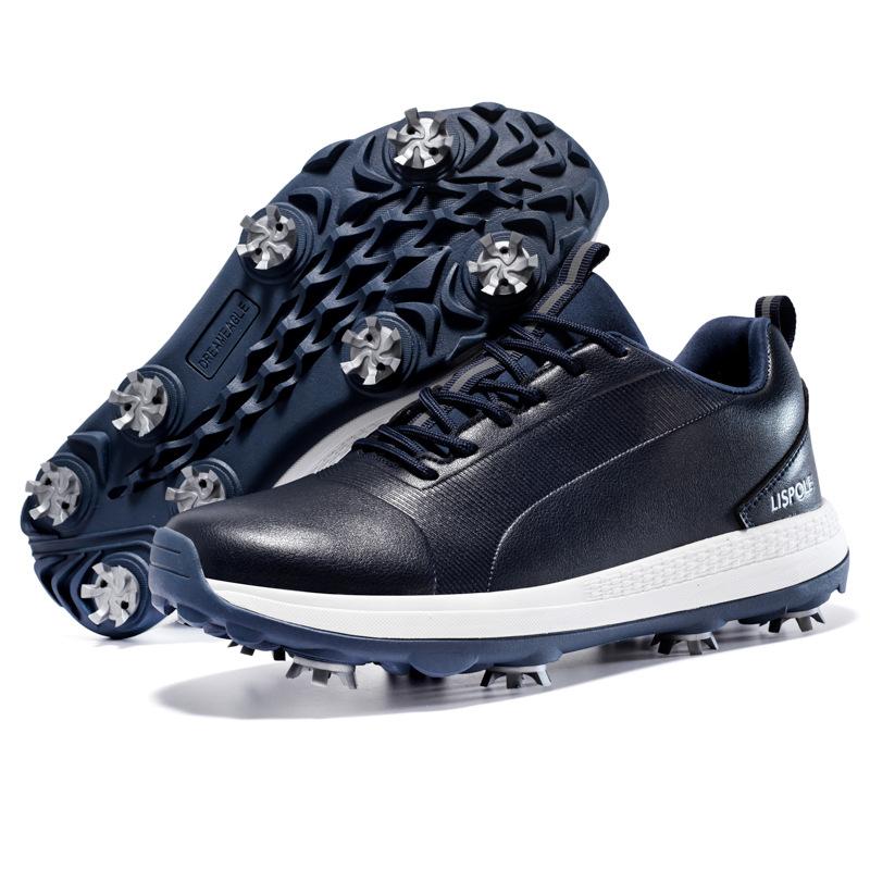 Spike Wasserdichte Golf-Sneaker für Herren Damen Schnürschuhe Rutschfeste Sport-Golfschuhe für Alle Wetterbedingungen Laufschuhe