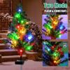 Solar Christmas Tree Garden Stake Lights Outdoor Waterproof Xmas Pathway Lights Prelit Yard Stake for Christmas Patio Yard Decor