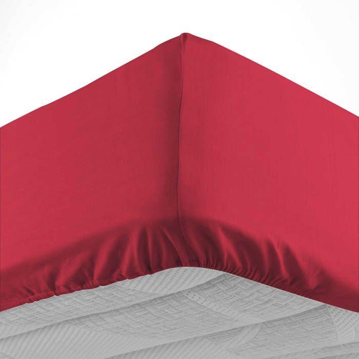 Drap housse - EDEN - Line Marsala - 90x190 cm - Bonnet 30 cm - 57 fils/cm²