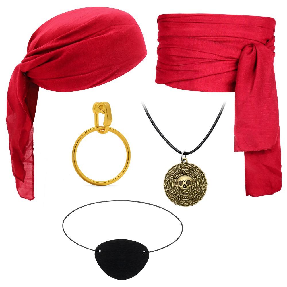 Belt Halloween Ball Pirate Set Necklace Halloween Cosplay Costume Pirate Costumes  Carnival Party Style 1